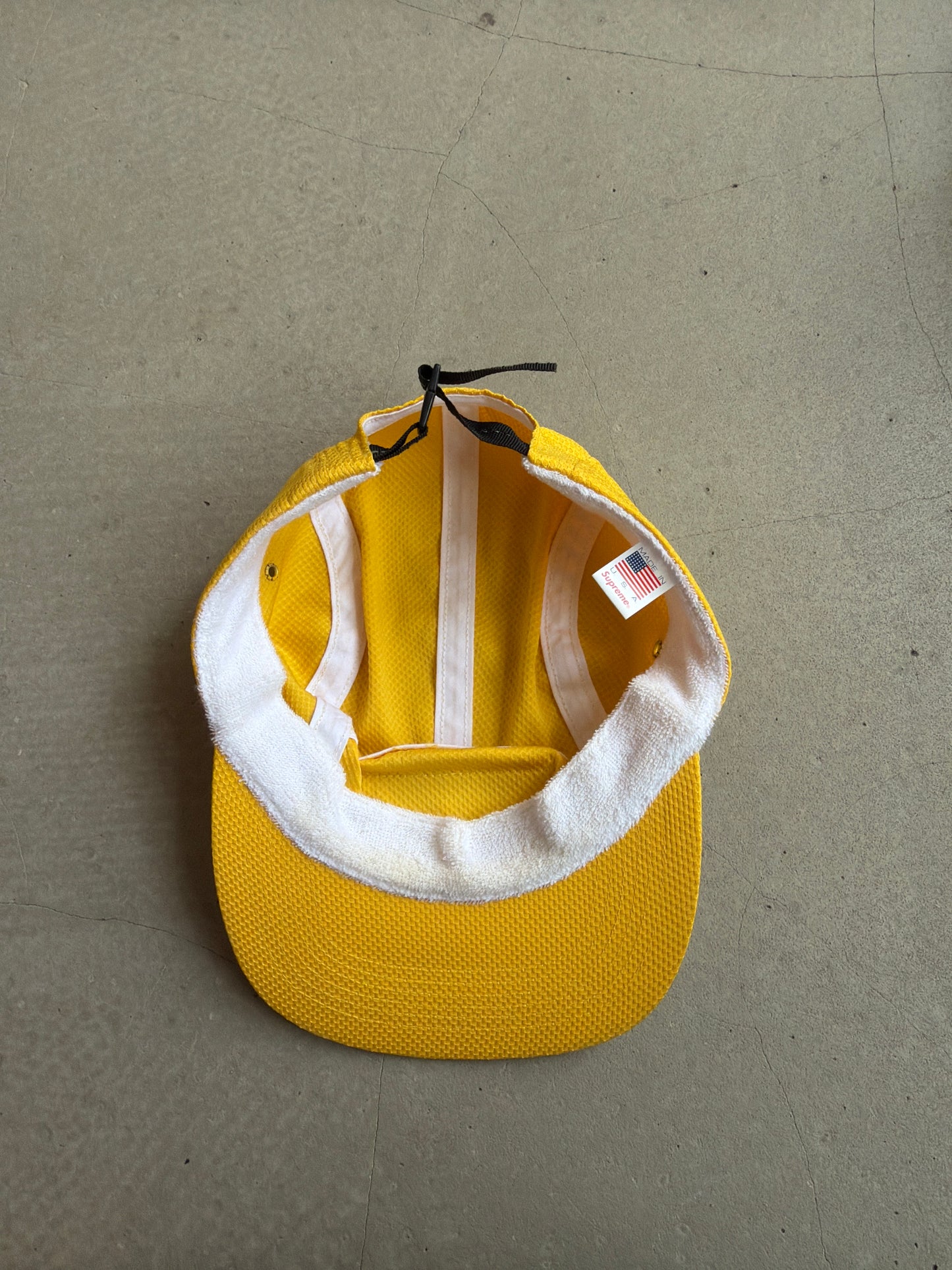 Supreme Nylon Pique Camp Cap 5 panel Yellow