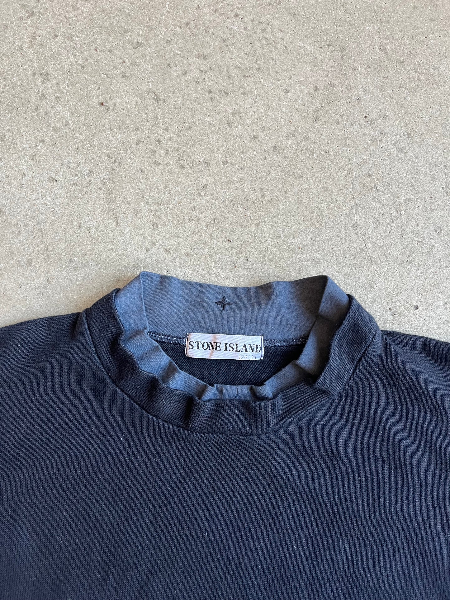 Vintage Stone Island Double Collar Sweater Navy XL