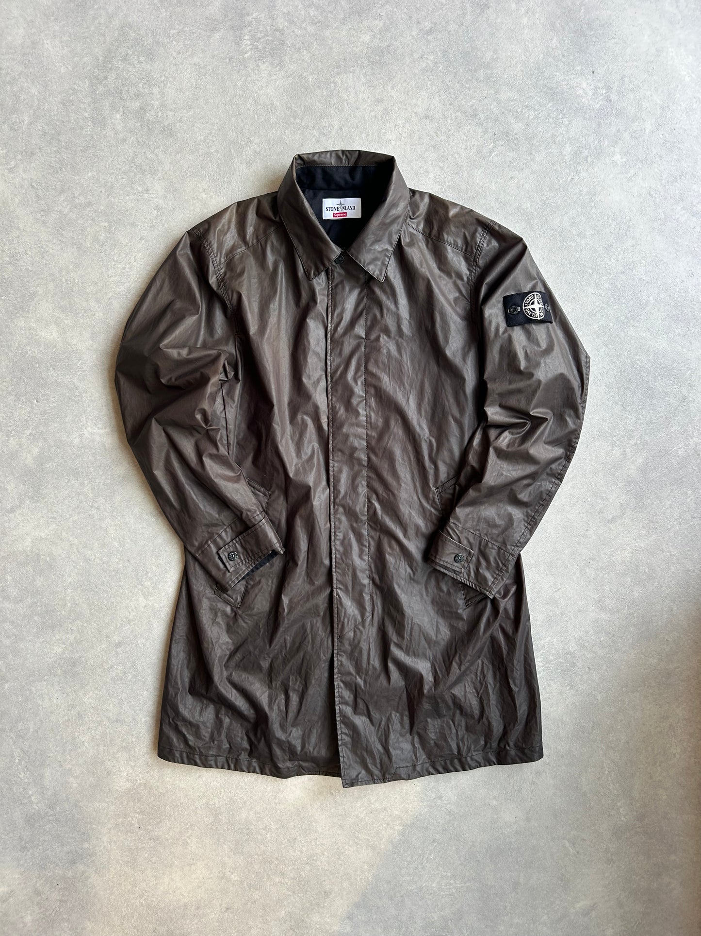 Supreme x Stone Island Heat Reactive Trench Coat Black XL