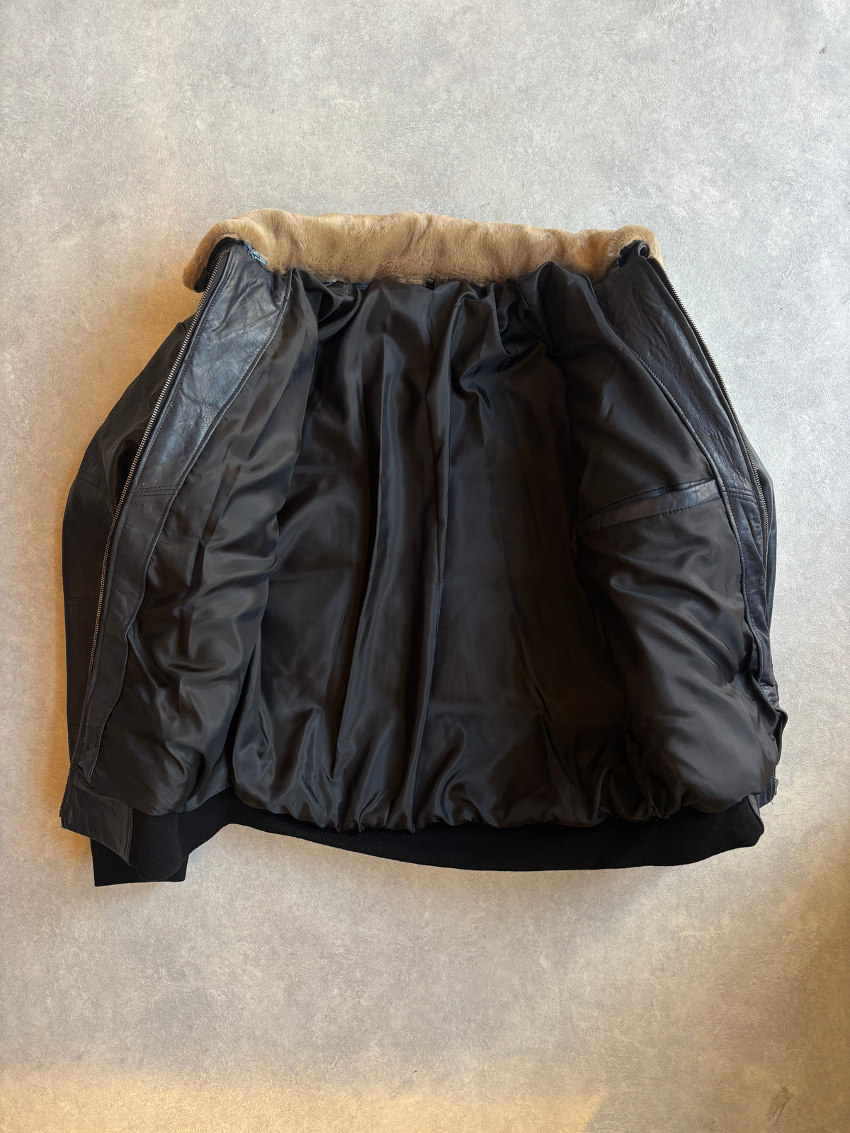 Mokum Bulletproof Leather Jacket Navy XL
