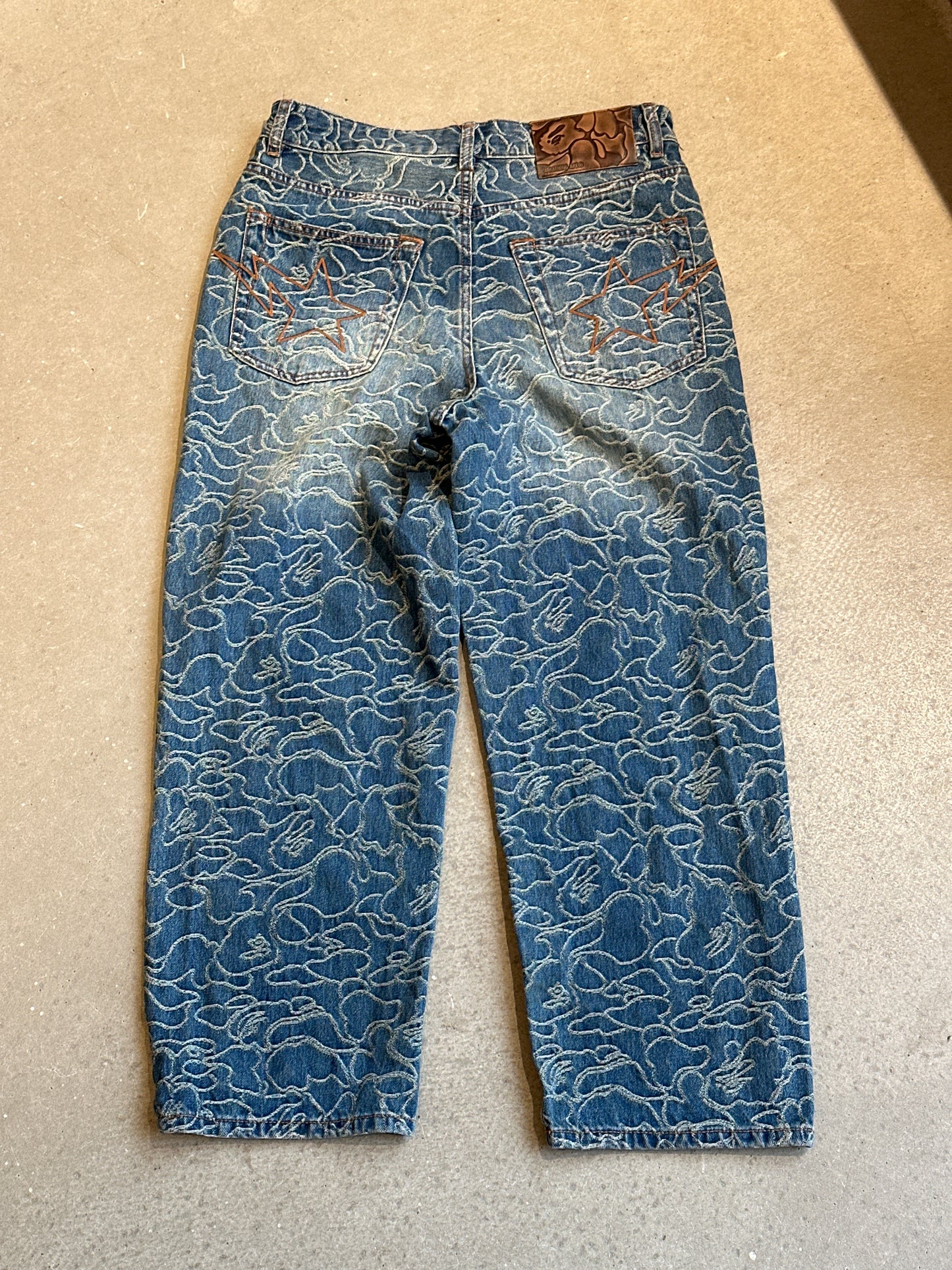 Bape Line Camo Baggy Jeans Medium