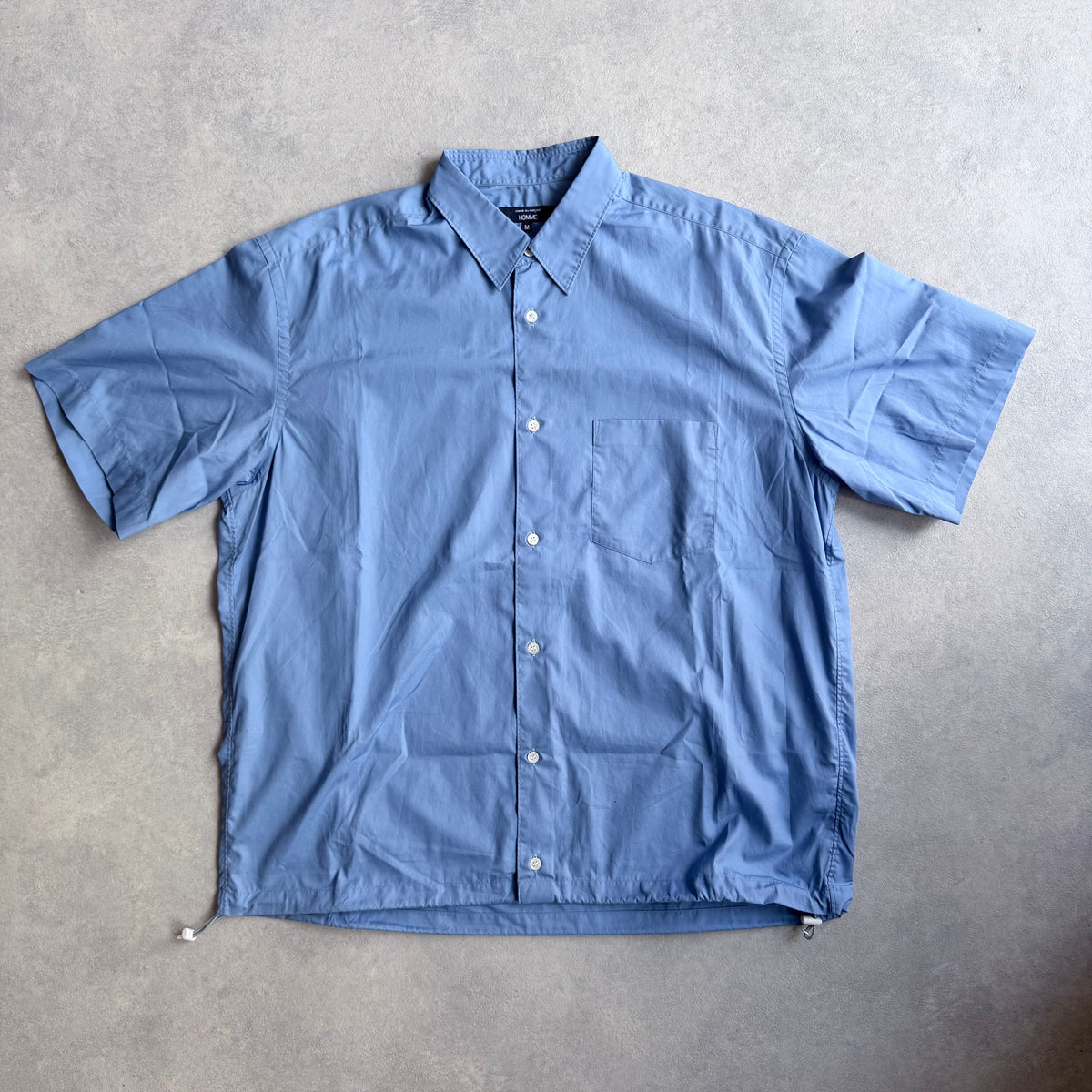 Commes Des Garcons Homme Short Sleeve Shirt Drawstring M