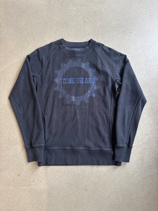 Stone Island Cogwheel Logo Sweater Navy Large