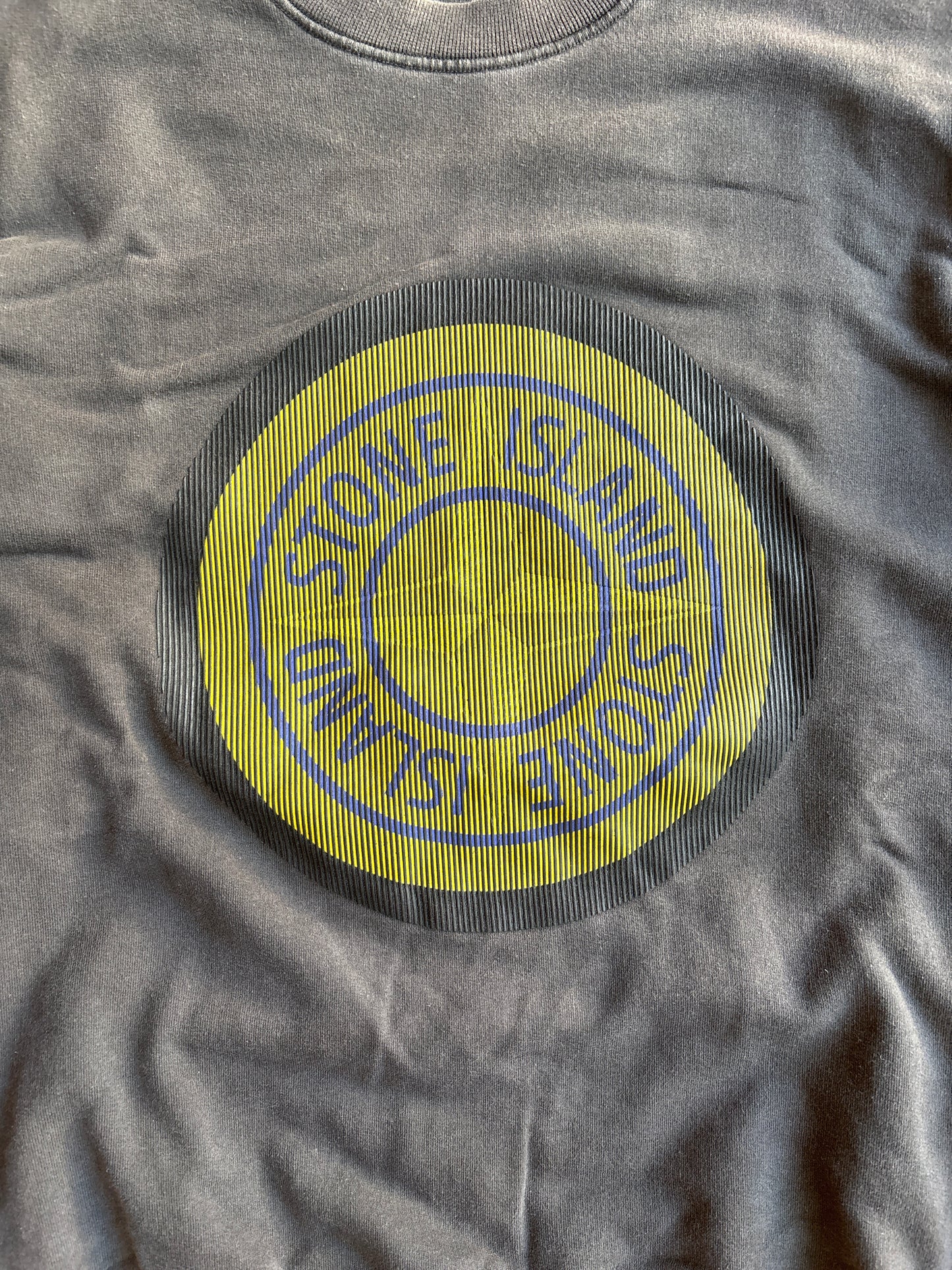 Stone Island Yellow Purple Compass Sweater Large