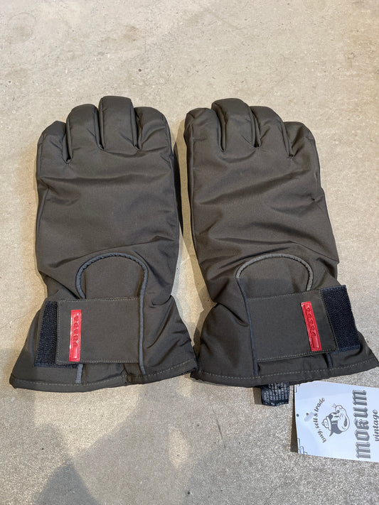 Prada Gloves Polyester Grey 8.5