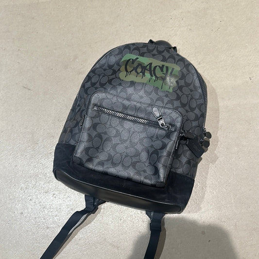 Coach Backpack Graffiti Black