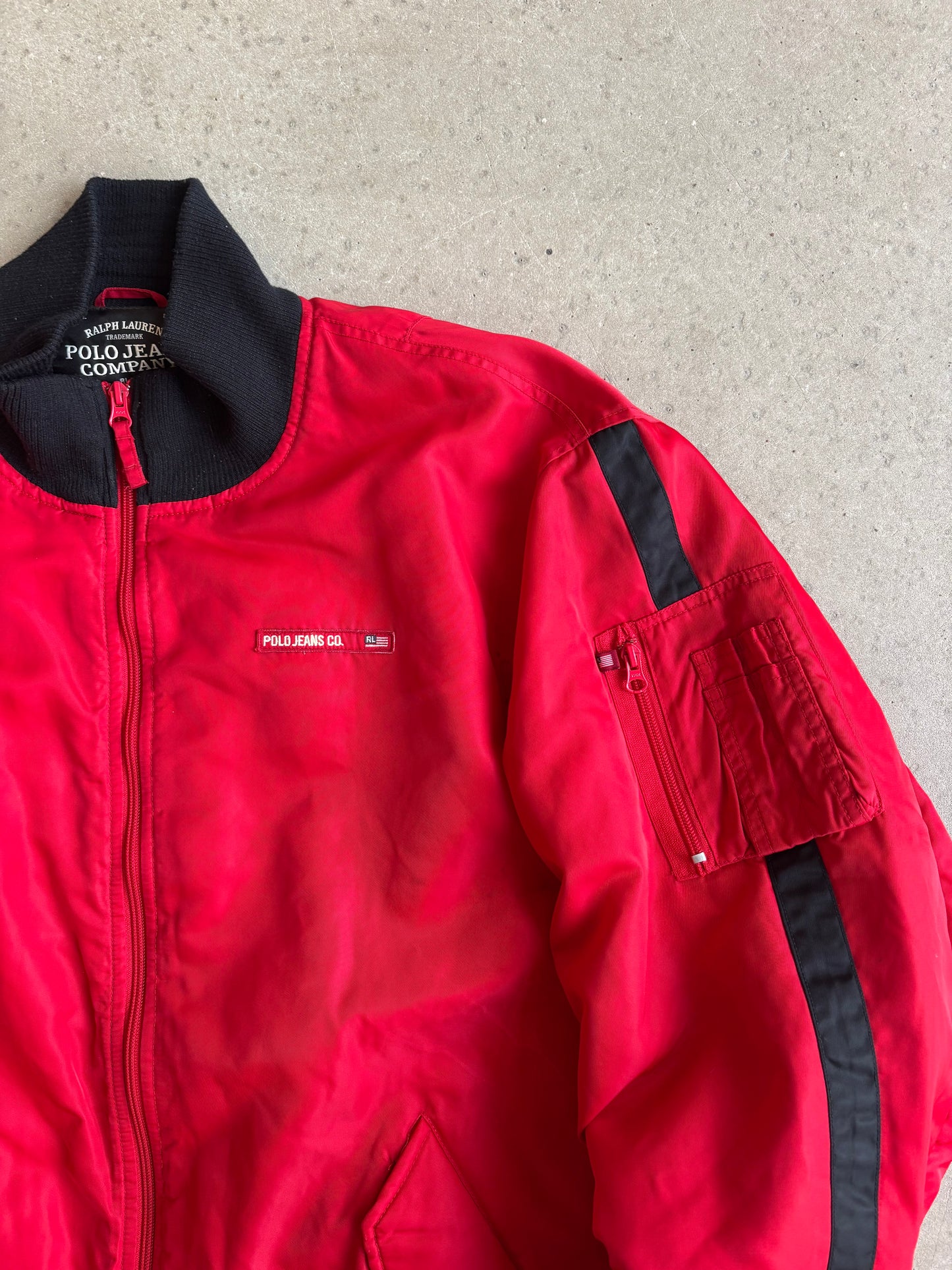 Ralph Lauren Polo Jeans Company Bomber Jacket Red XXL