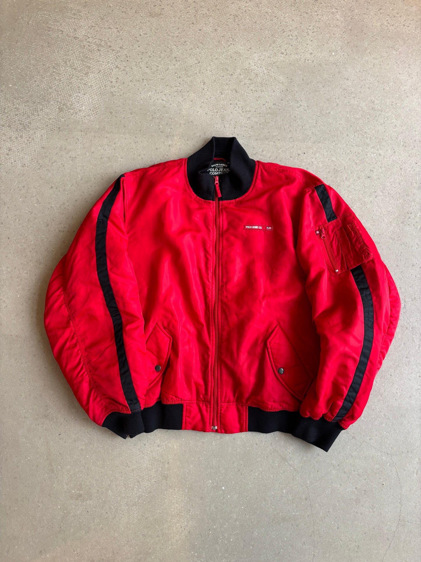 Ralph Lauren Polo Jeans Company Bomber Jacket Red XXL