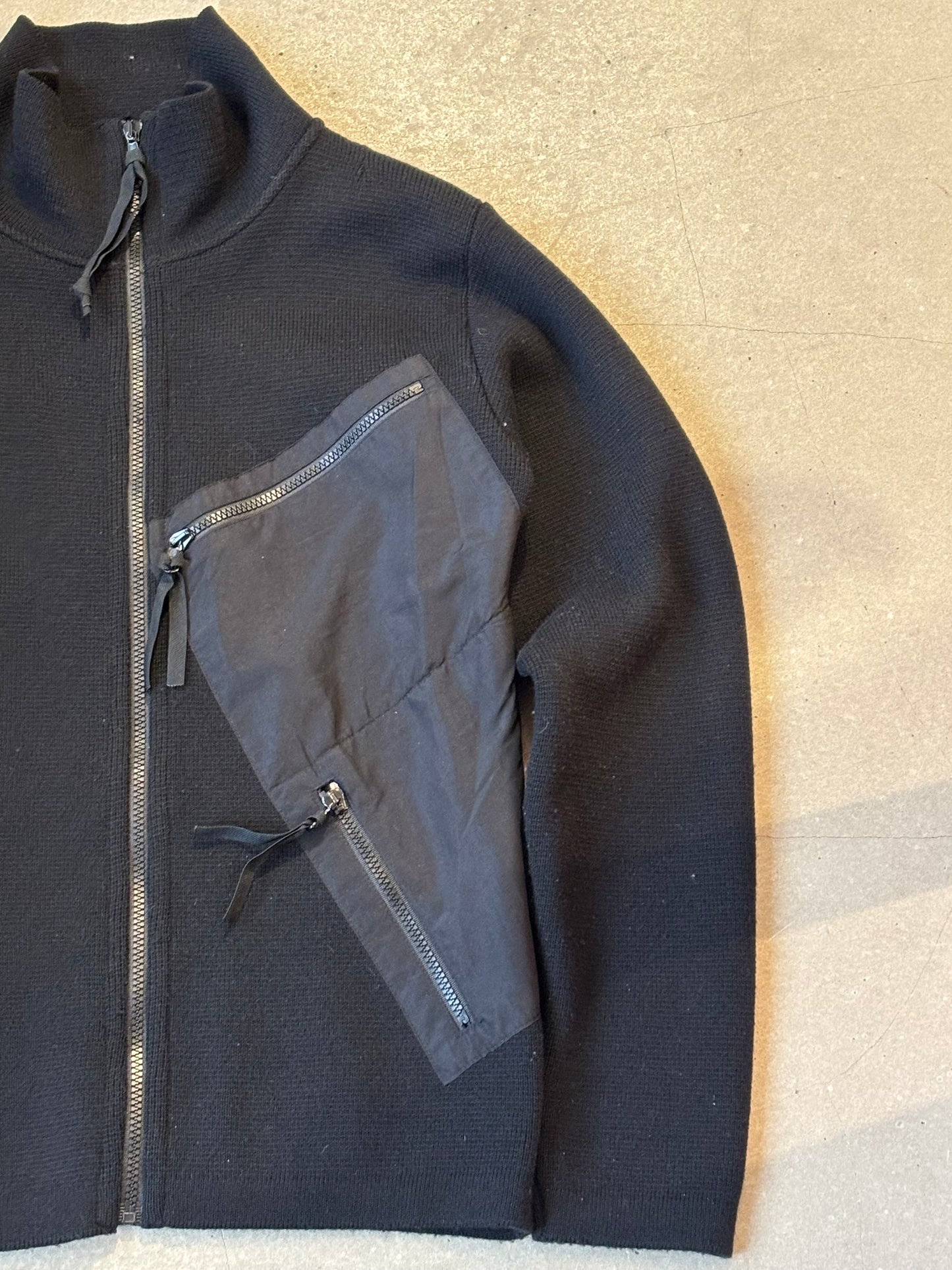 C.P. Company Knitted Zip Up Black L