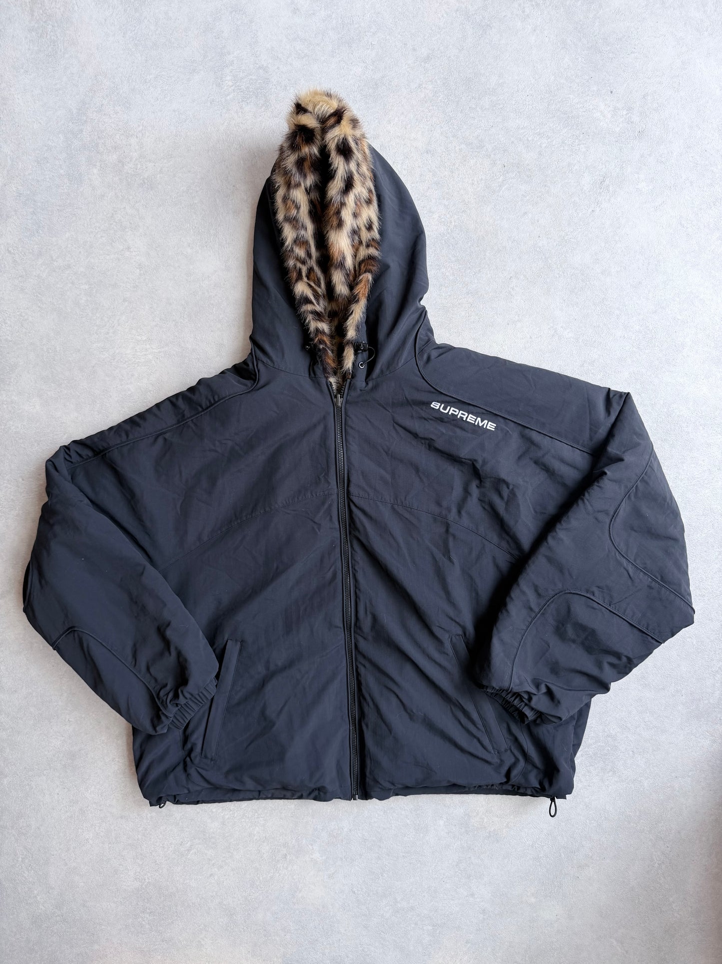 Supreme Faux Fur Reversible Hooded Track Jacket XL