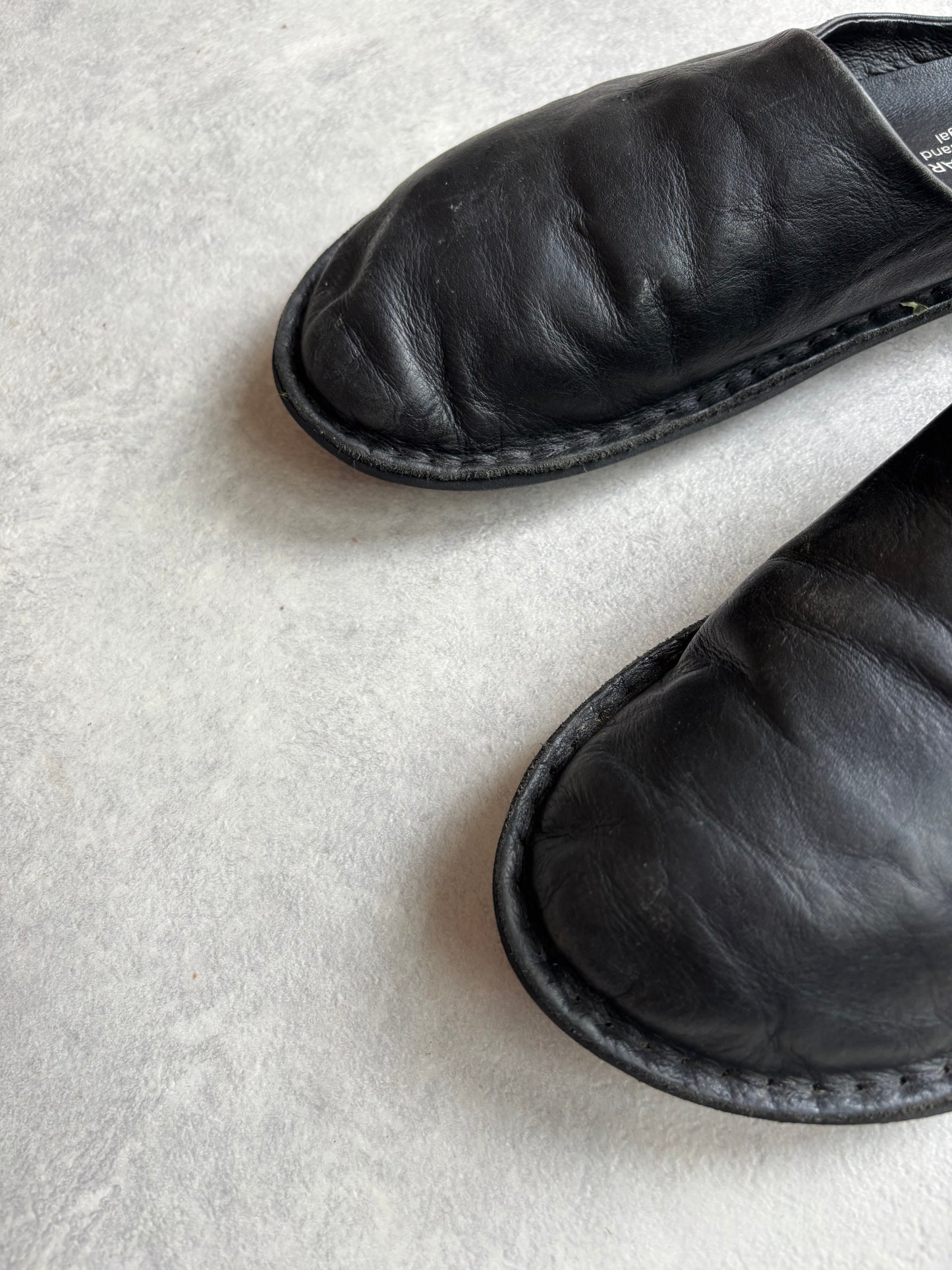 VIBAe Roma Leather Black Mule EU46