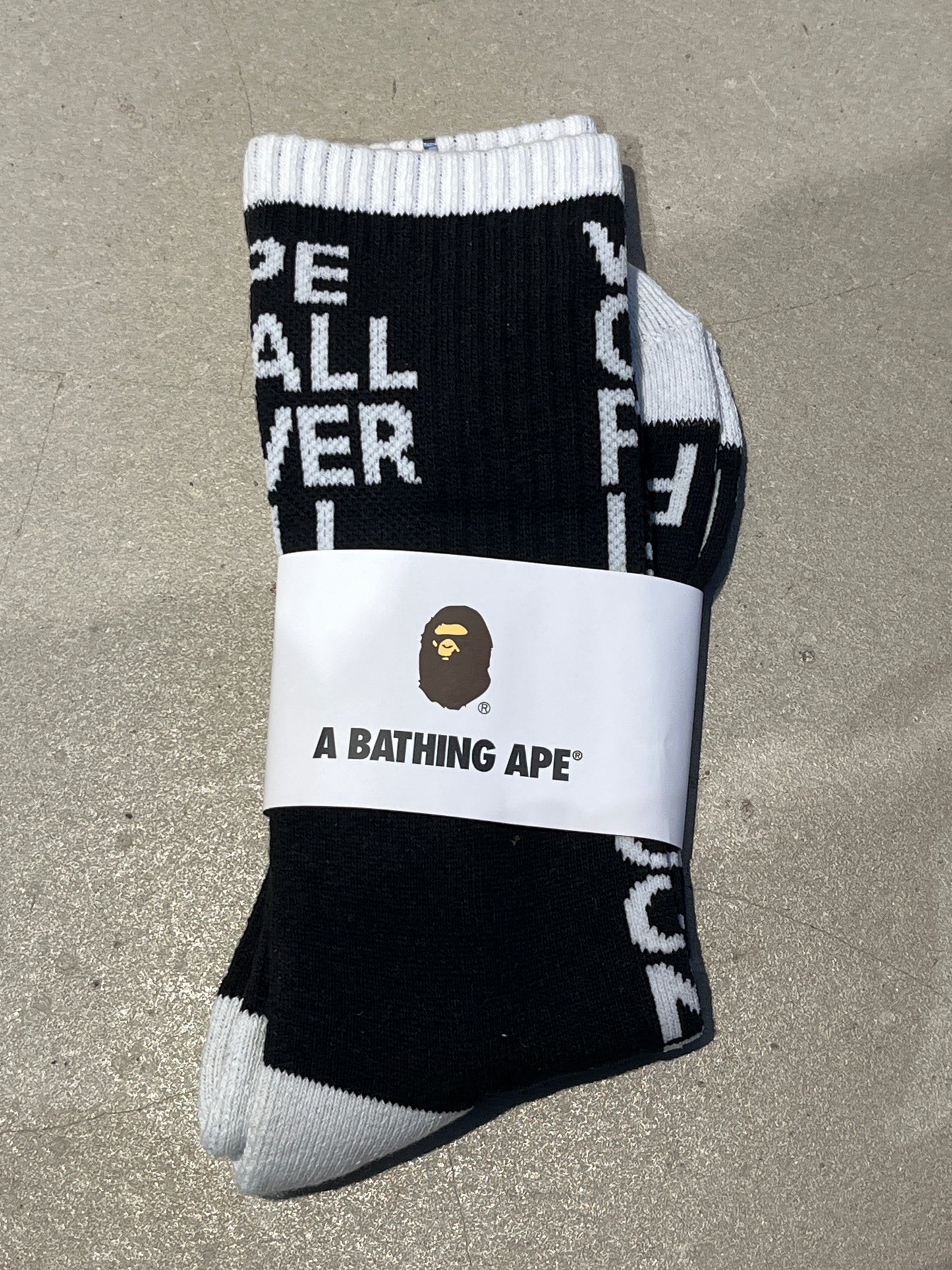 Bape Ape Shall Never Socks L