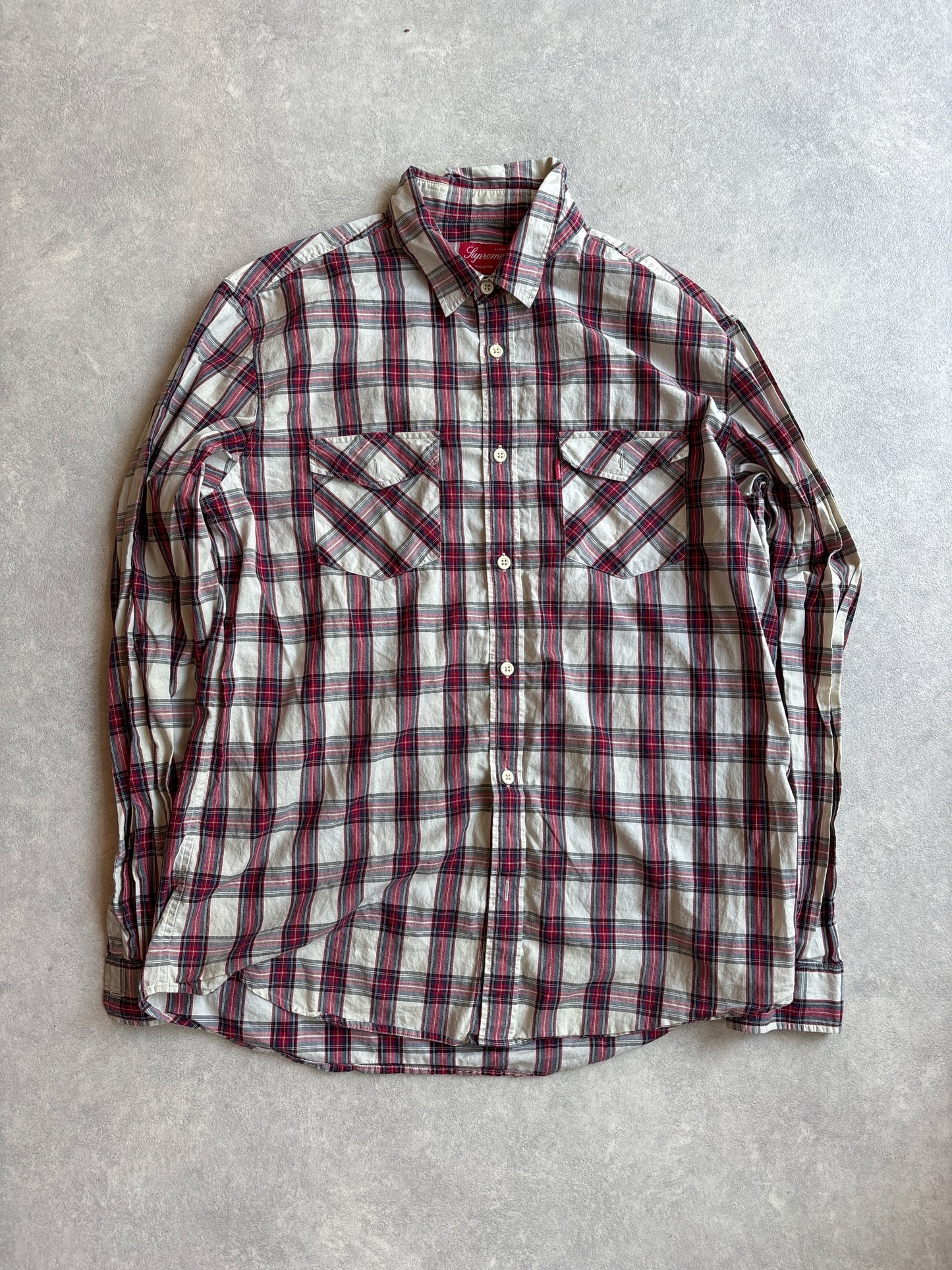 Supreme Tartan Flannel Shirt XL