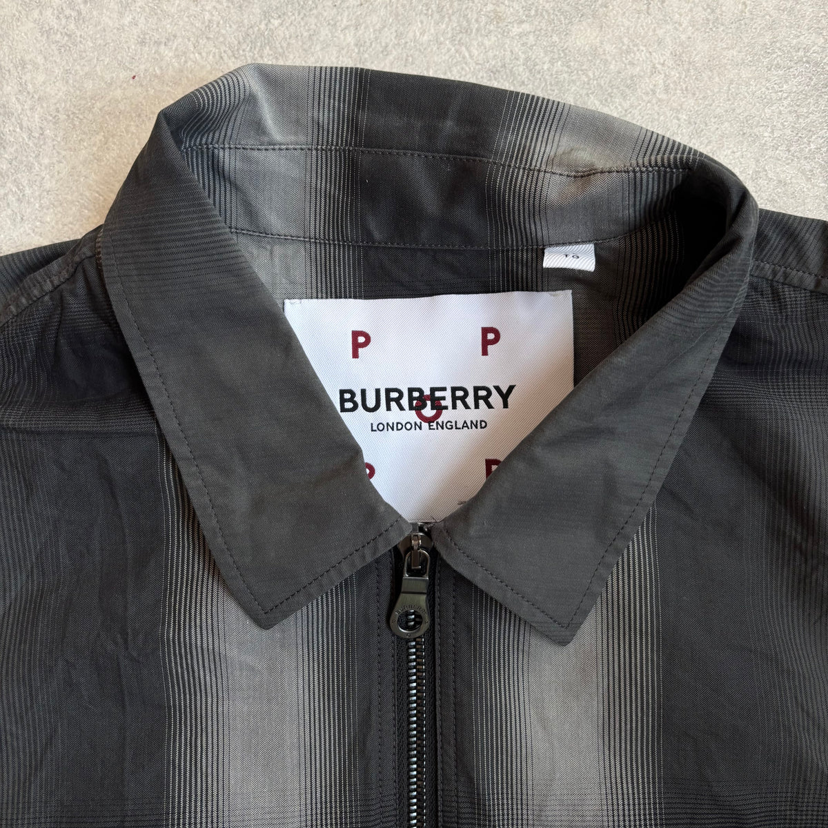 Burberry x Pop Trading Company Half- Zip Shirt Grey XL