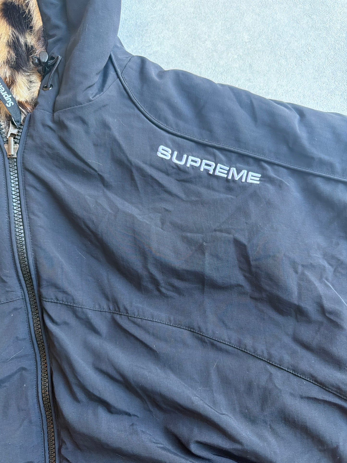 Supreme Faux Fur Reversible Hooded Track Jacket XL