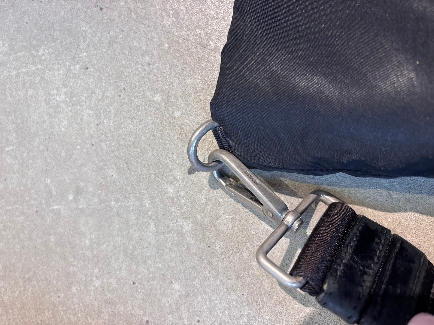 Prada Nylon Reversible Cross Body Tote Bag Black