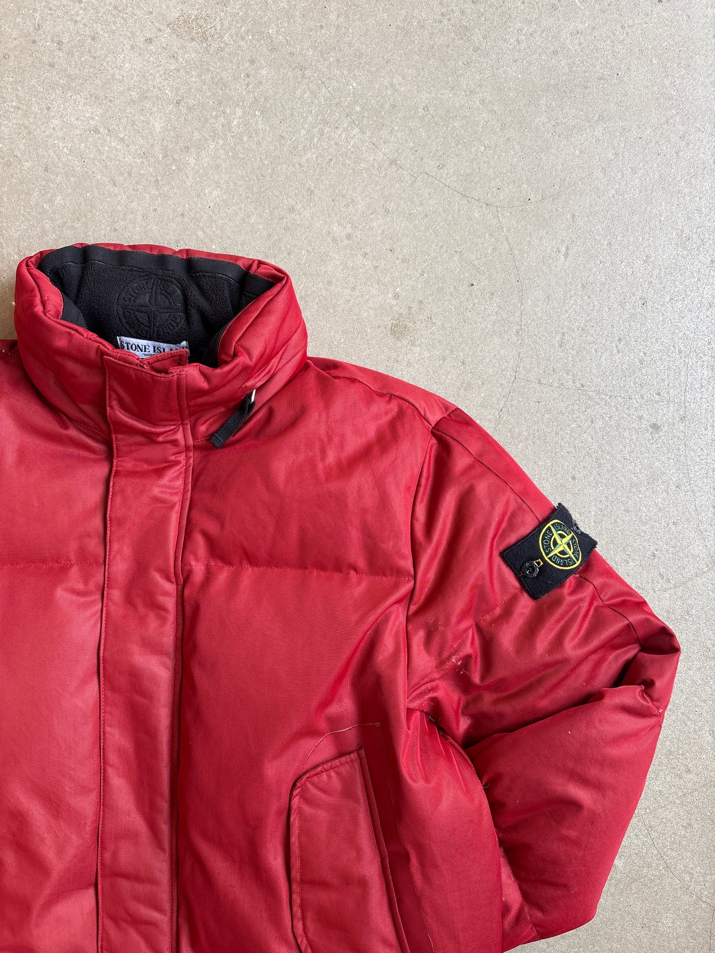 Stone Island 3 layer Down Jacket Red XL