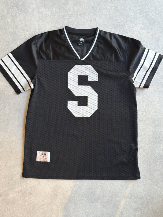 Stussy Mesh Jersey Black Big Logo S
