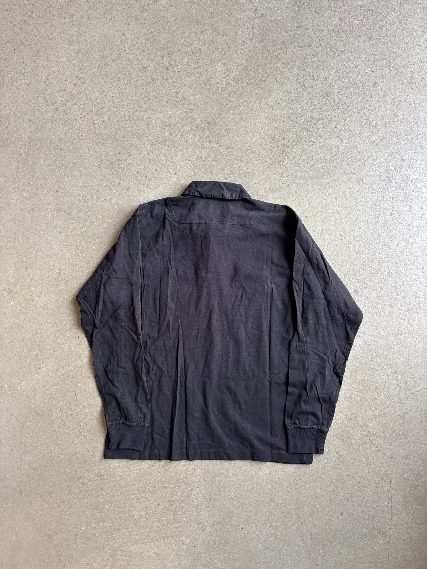 Stone Island Longsleeve Polo Black Small