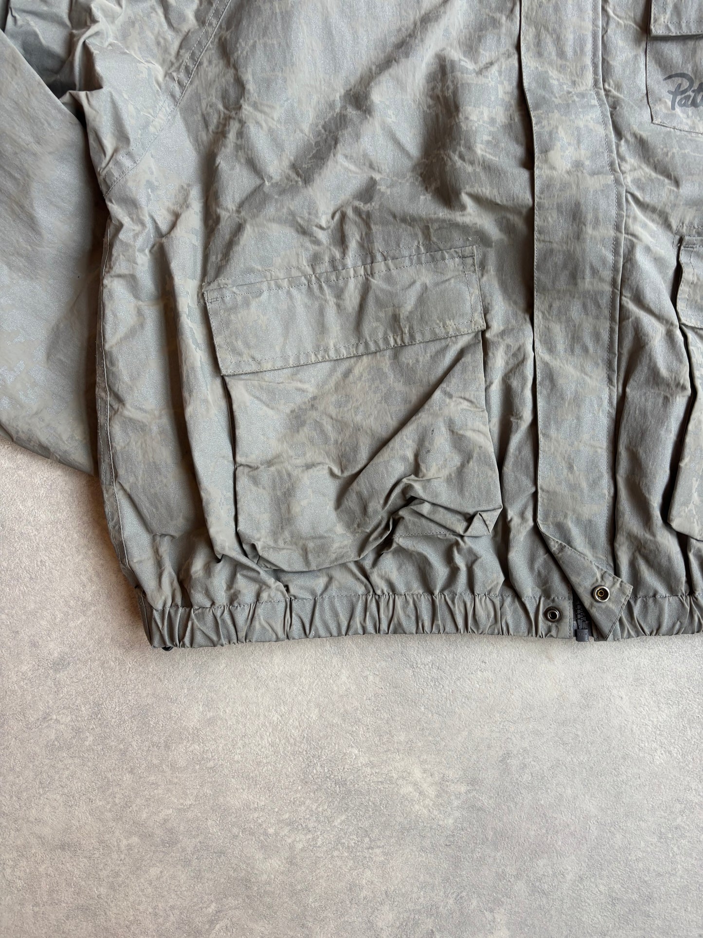 Patta Gray Refelctive Digi Camo Utility Jacket M