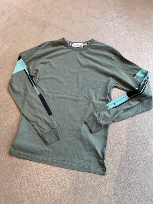 Stone Island Printed Longsleeve Green Large