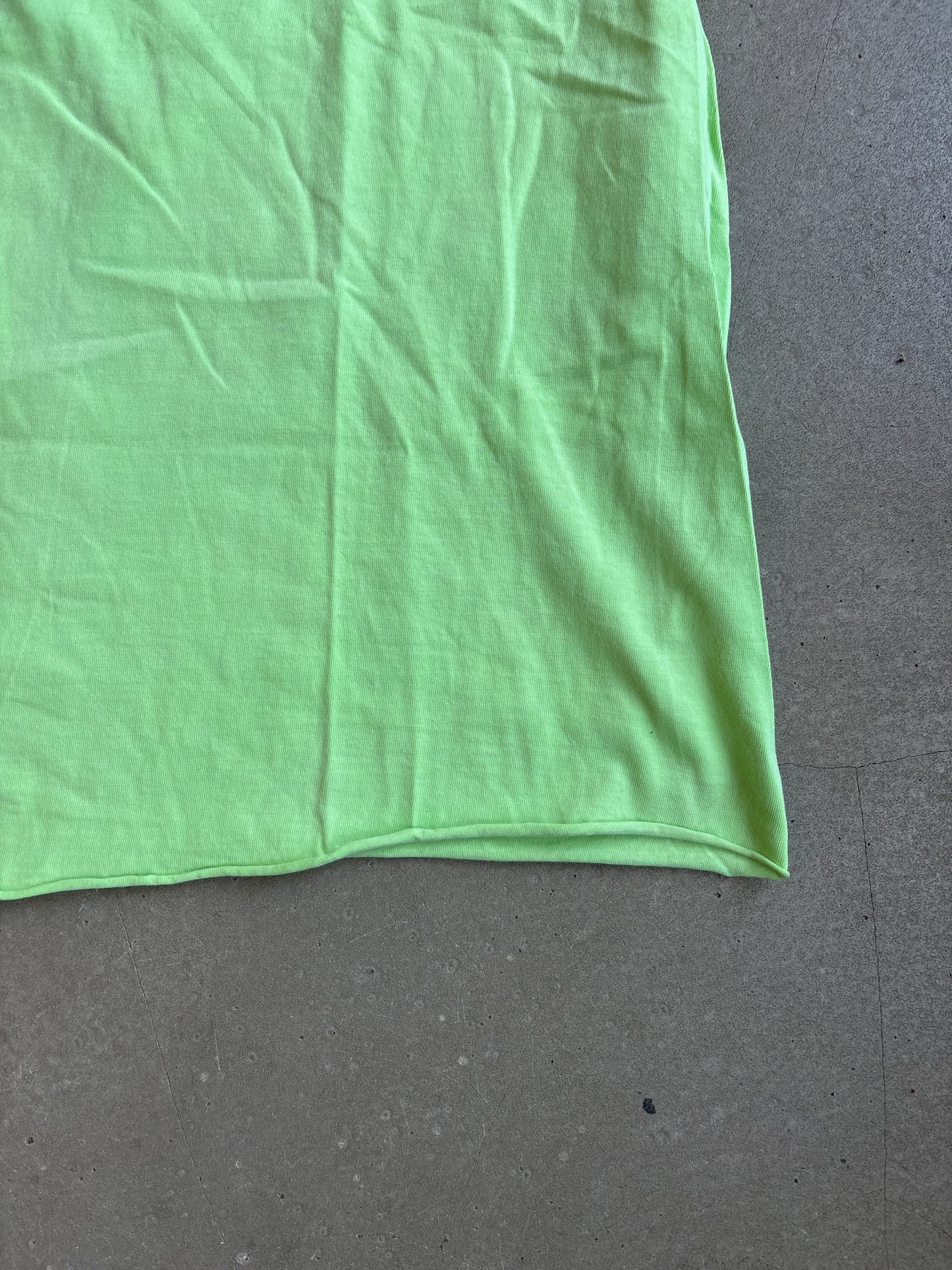 Stussy Amsterdam Neon Green Cropped Tee L