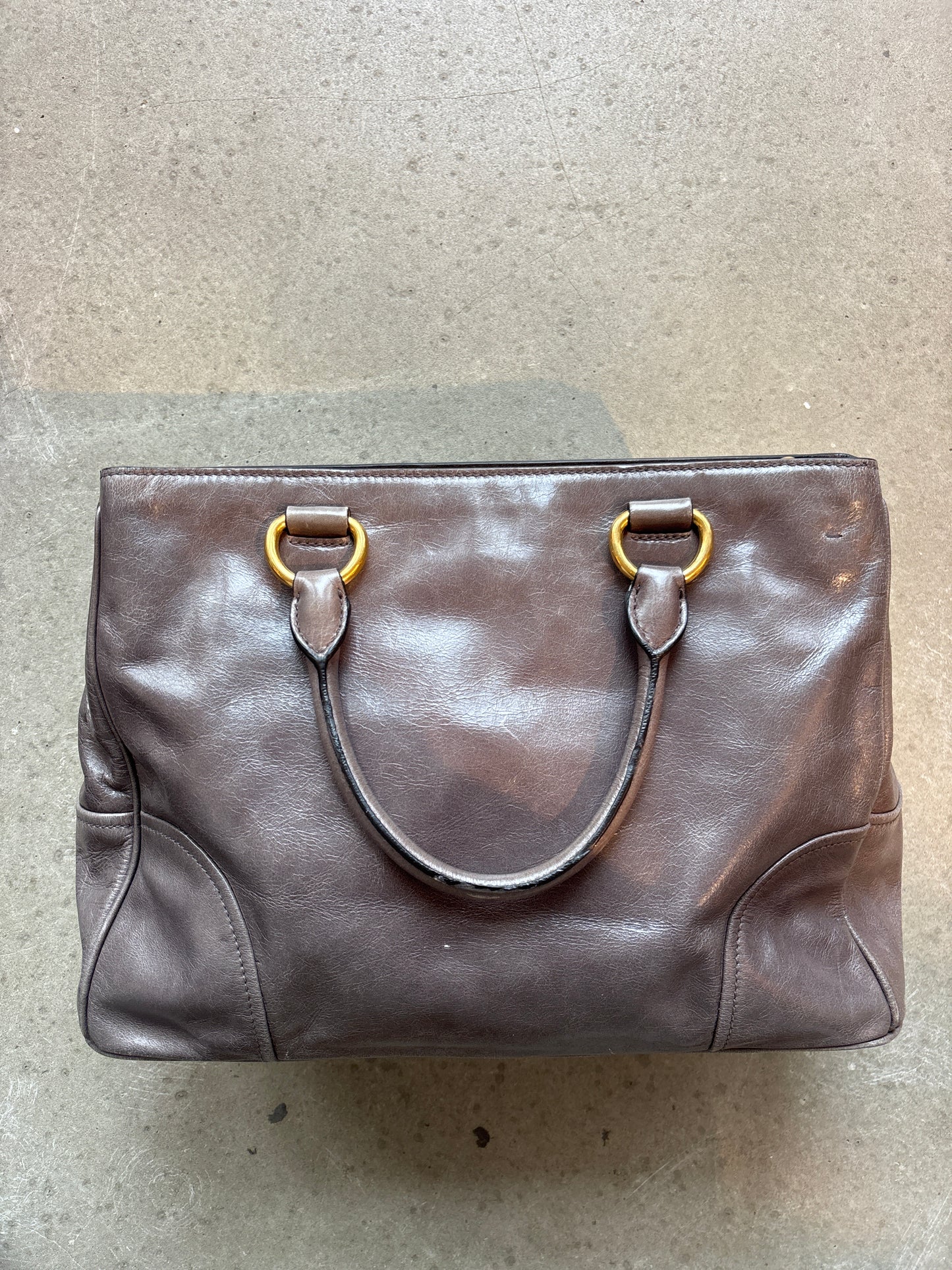 Miu Miu Vitello Leather Shiny Handbag
