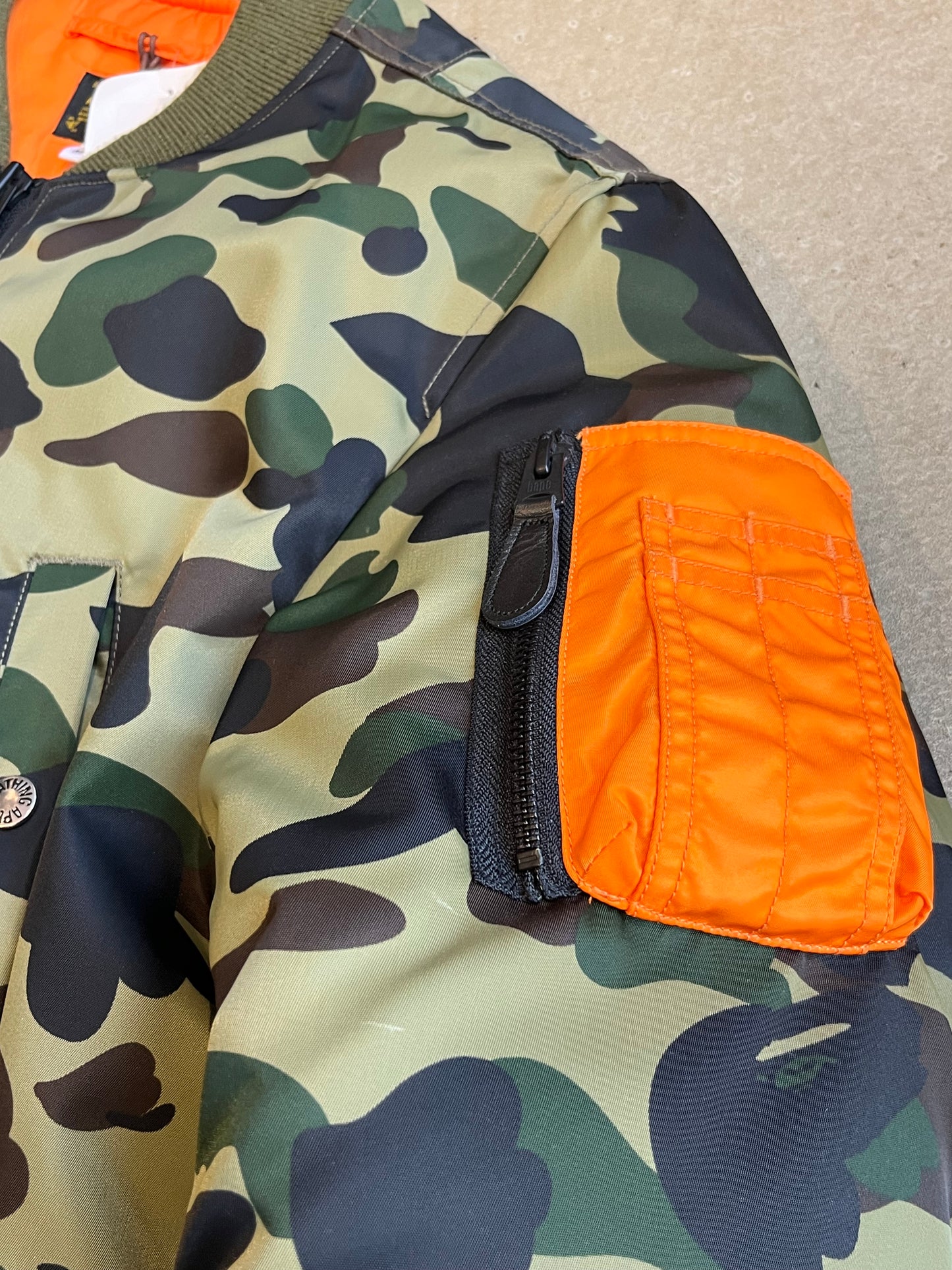 Bape Funthera Militia Bomber Camo Green M