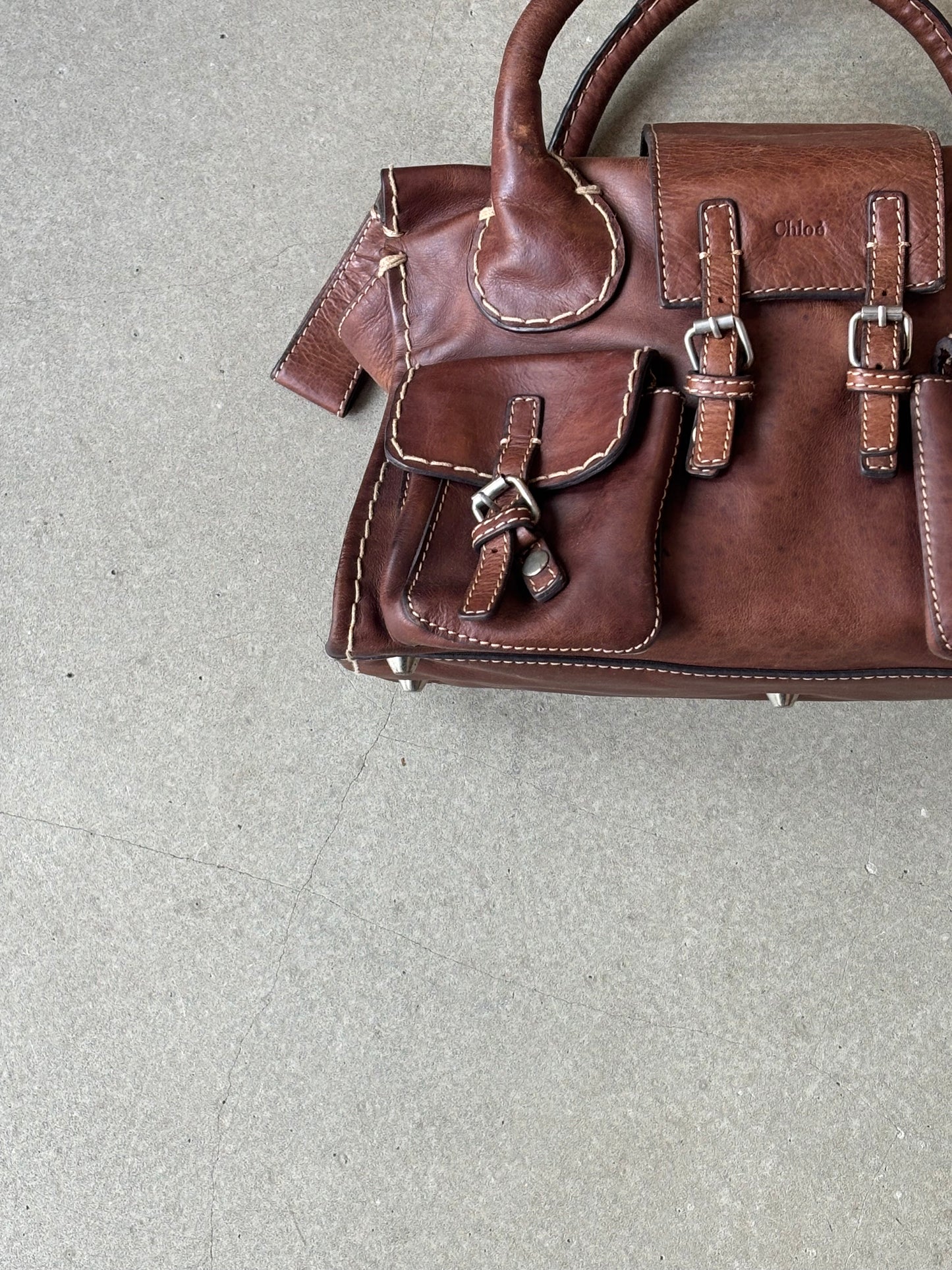 Chloé Edith Leather Handbag Brown