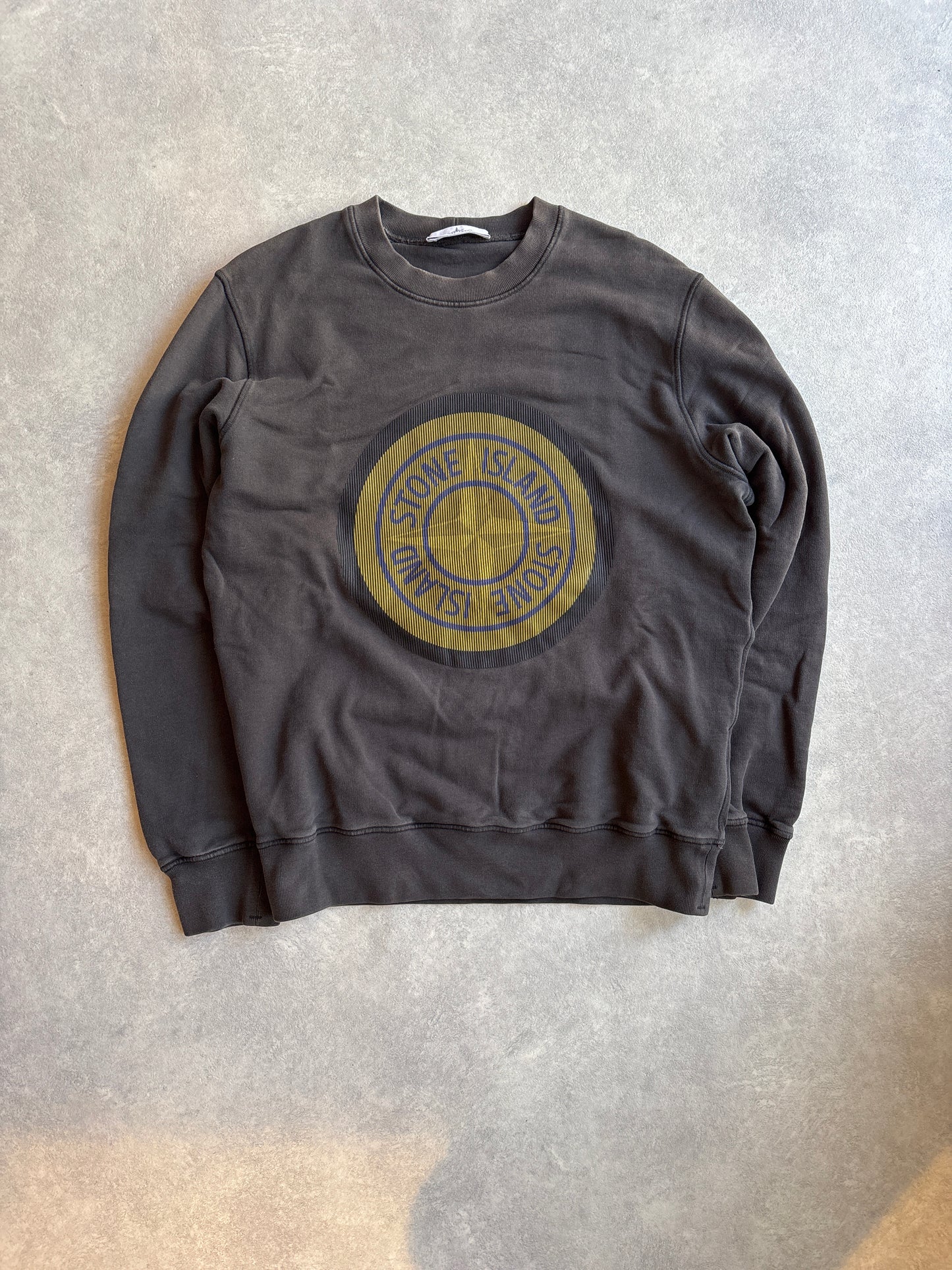 Stone Island Yellow Purple Compass Sweater Large