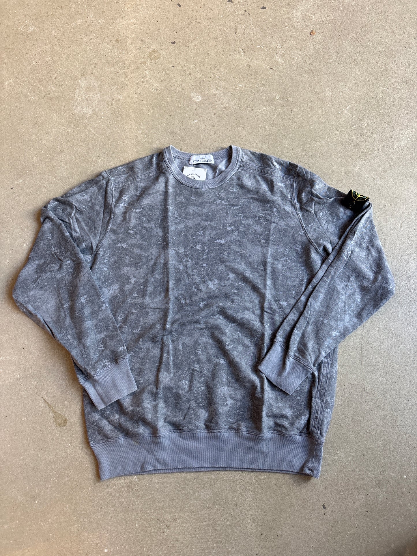 Stone Island Grey Cotton Sweater XXL