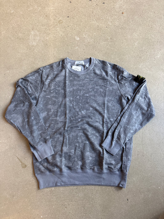 Stone Island Grey Cotton Sweater XXL