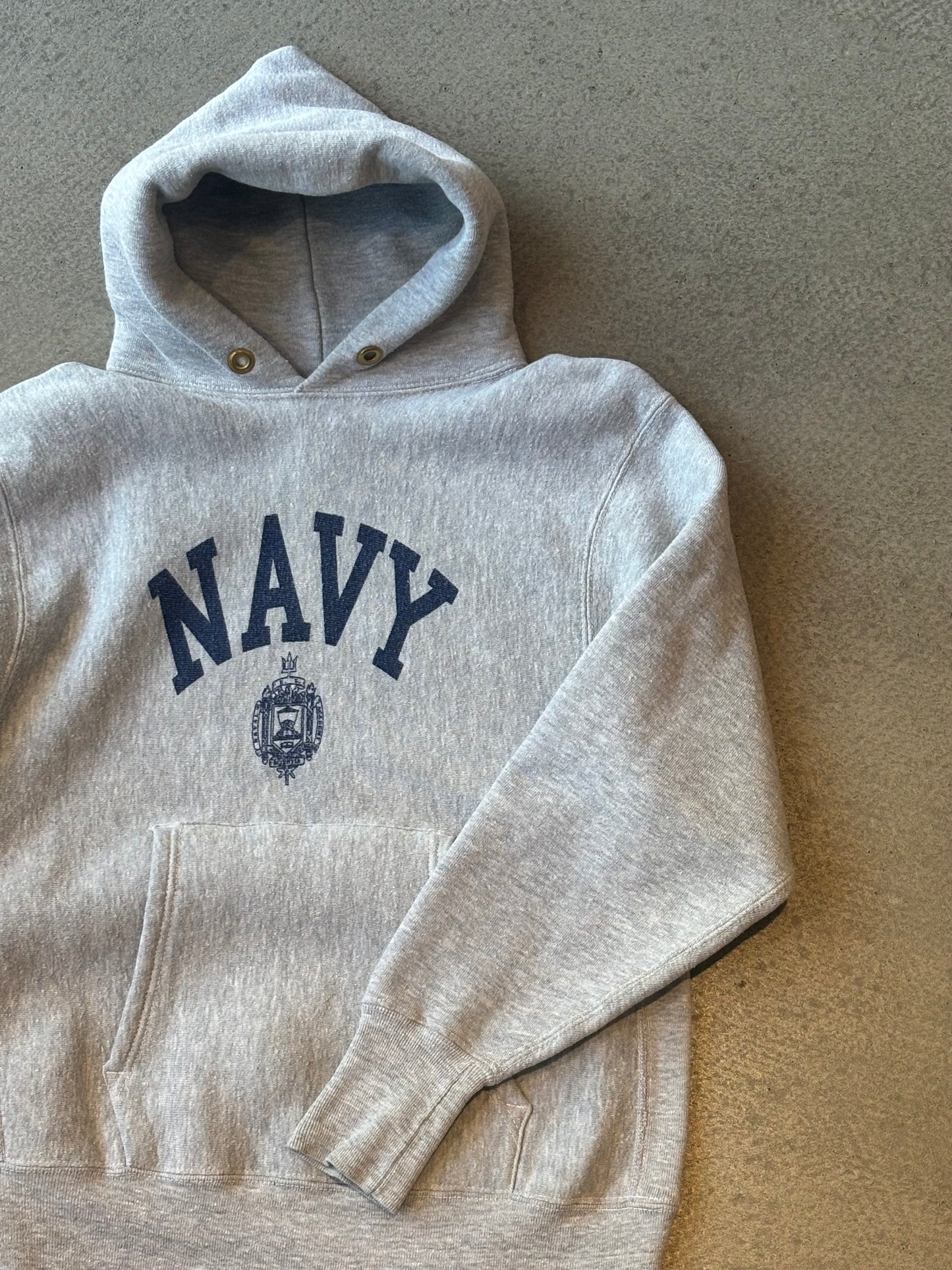 Vintage 1980s Champion Navy Reverse Weave Grey M