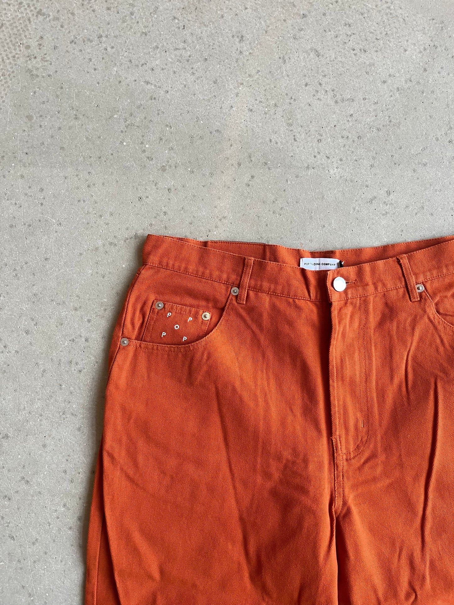 Pop Trading Company Baggy Orange Jeans Large