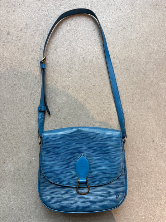 Vintage Louis Vuitton Cloud GM Epi Leather Shoulder Bag Blue