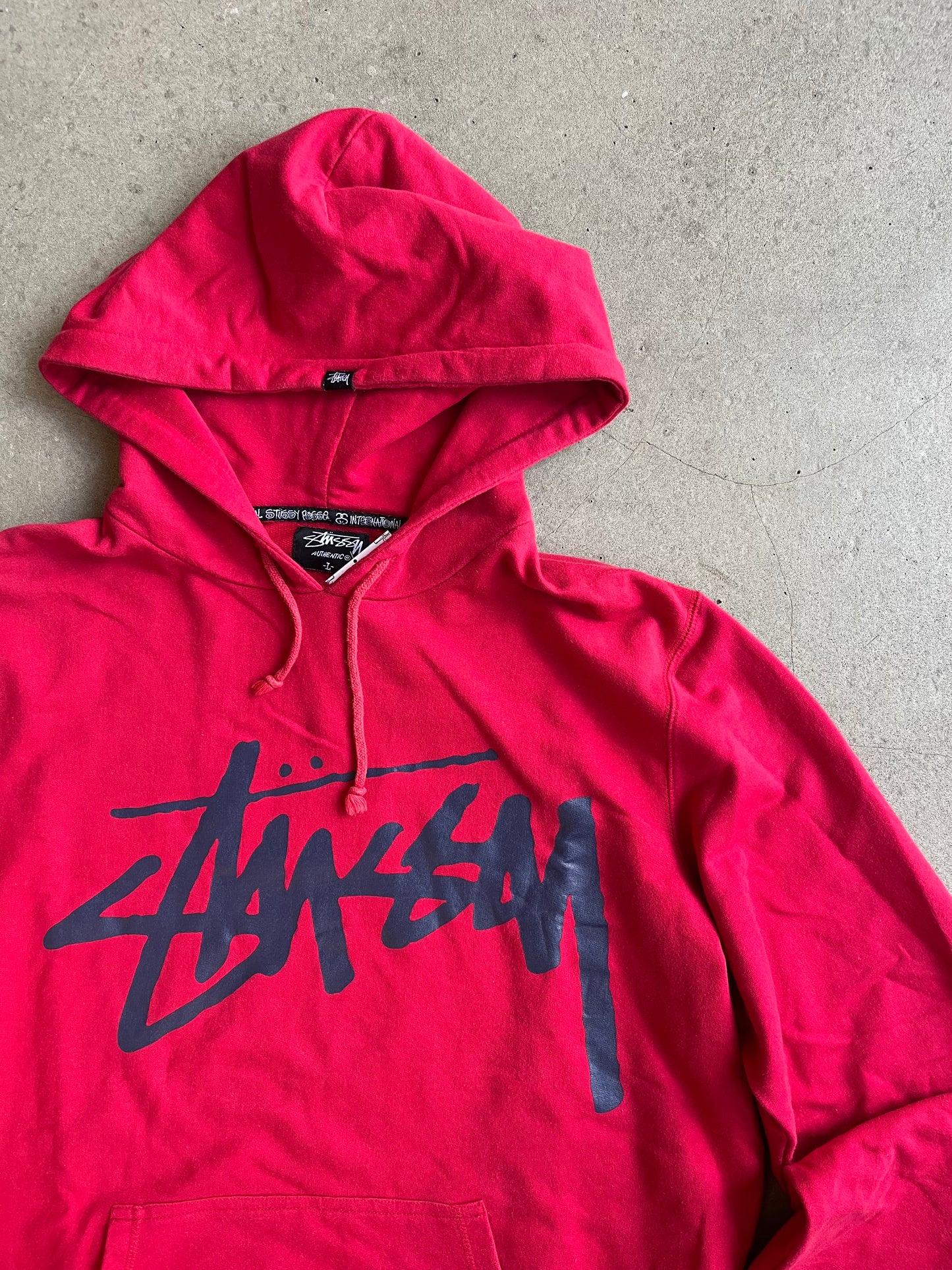 Stussy Dizzy Stock Hoodie Red L