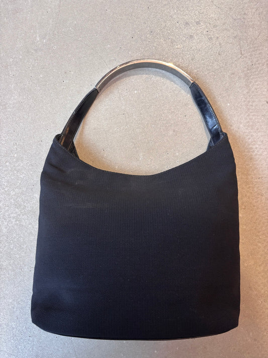 Gucci Metal Strap Hobo Bag Black
