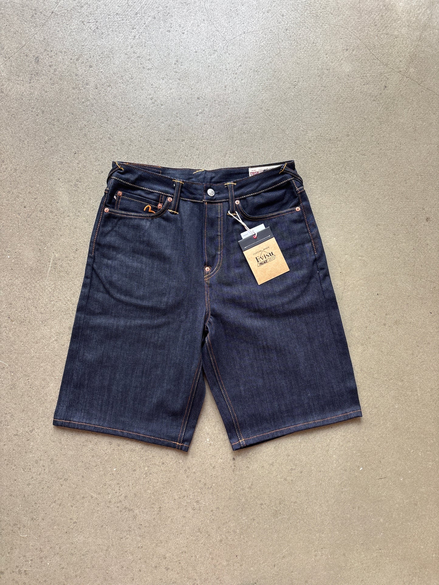 Palace x Evisu Long Denim Short Raw