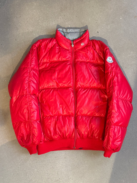 Moncler Reversible Puffer Jacket Red/Grey XL