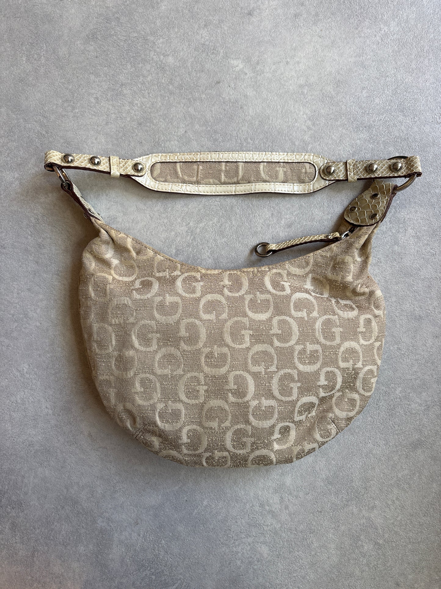 Guess Big G Monogram Beige Bag