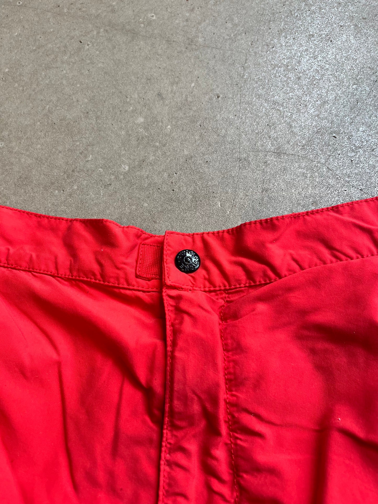 Vintage Stone Island Logo Shorts Red XL