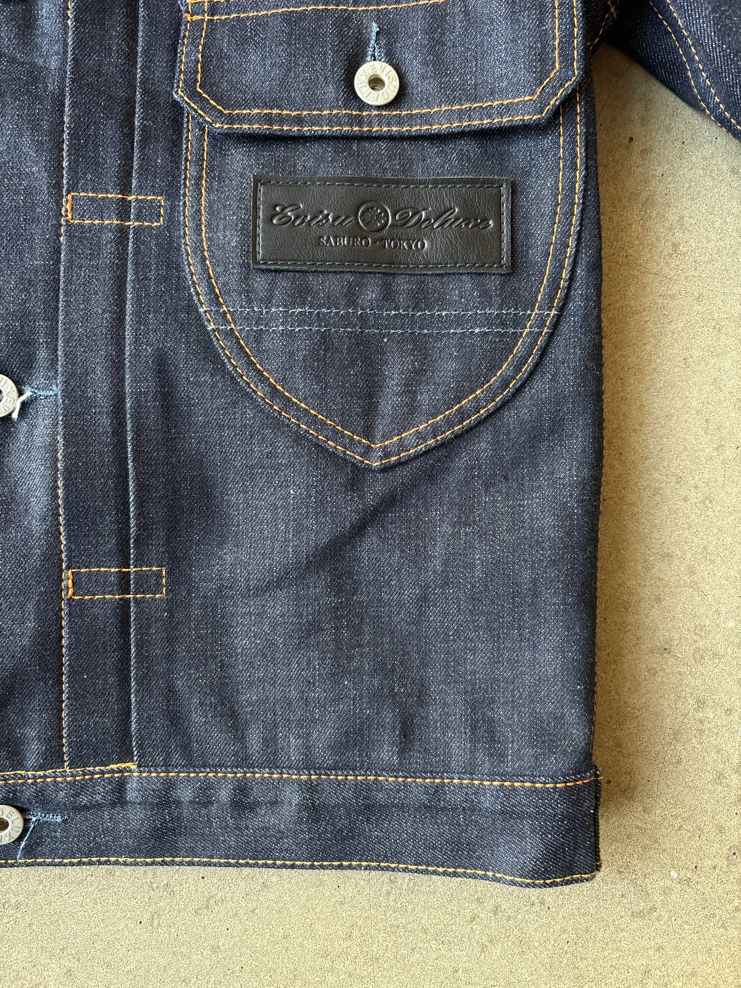 Evisu Deluxe Tissu Du Japon Taizo Jacket Indigo Size 40