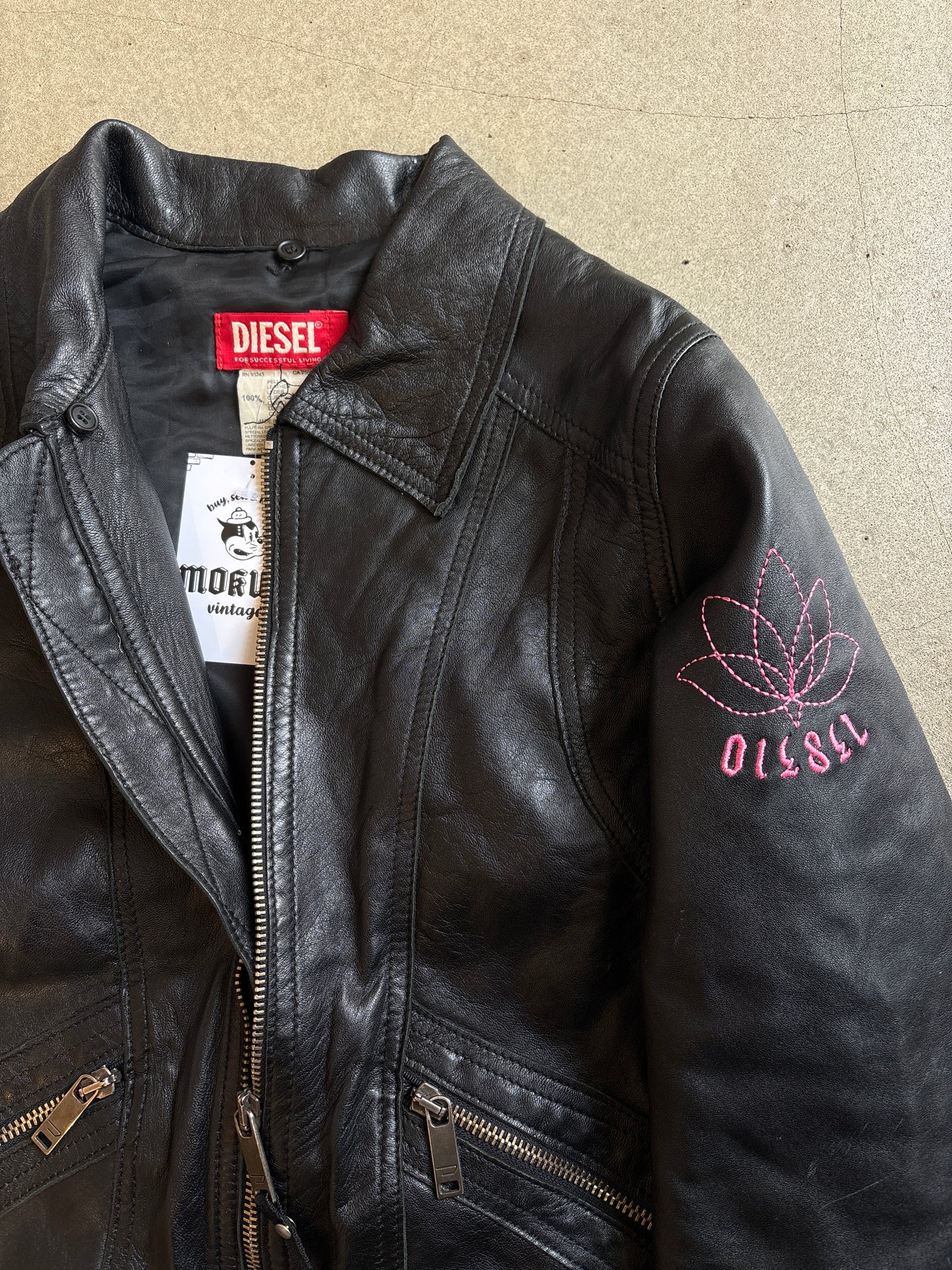 Diesel leather Jacket Women XL