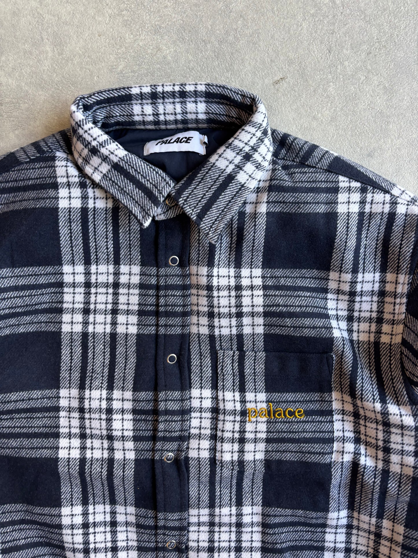 Palace Check Insulated Shirt Navy