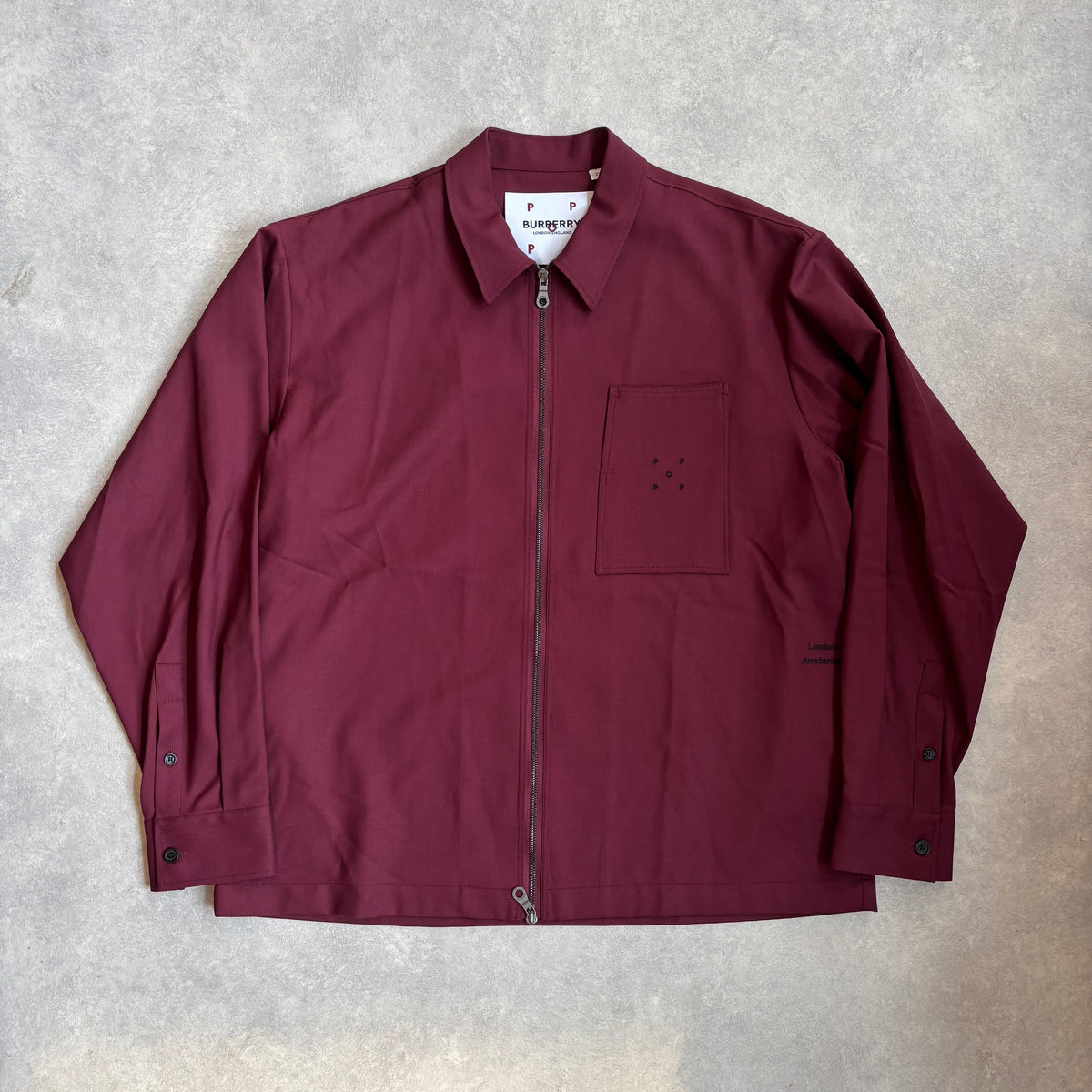 Burberry x Pop Trading Company Hillside Zip Shirt XL