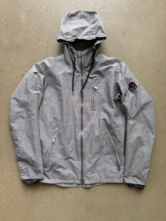 Moncler Checkered Pattern Woman Jacket Grey 0