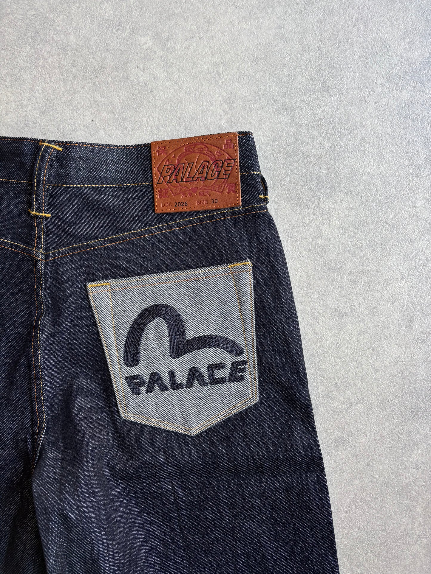Palace Evisu Long Denim Short Indigo Size 30