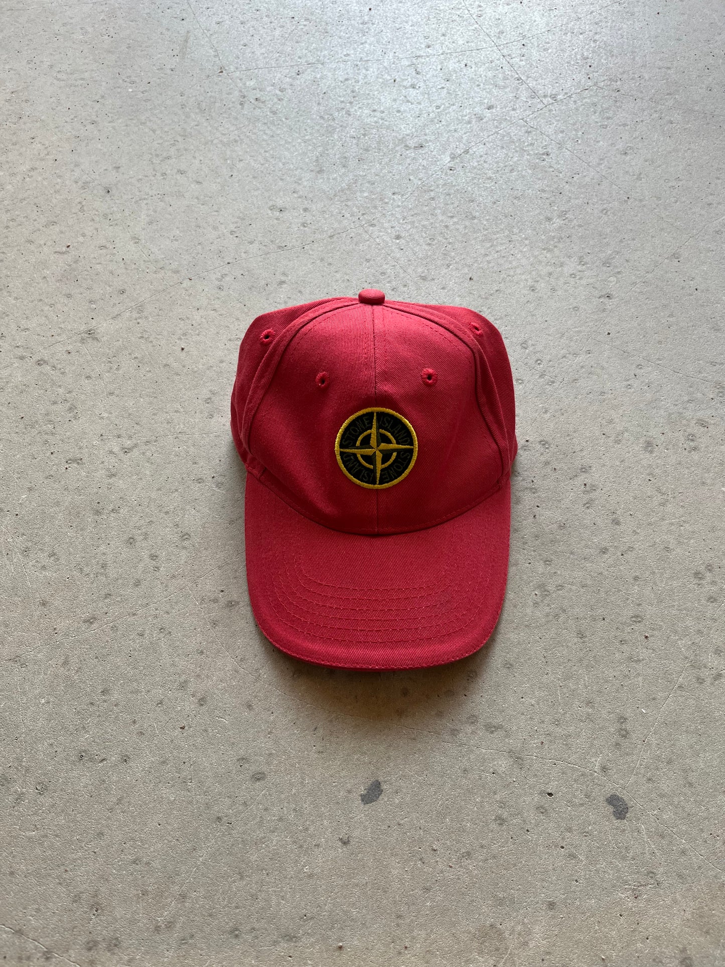 Stone Island 6 Panel Cap Red