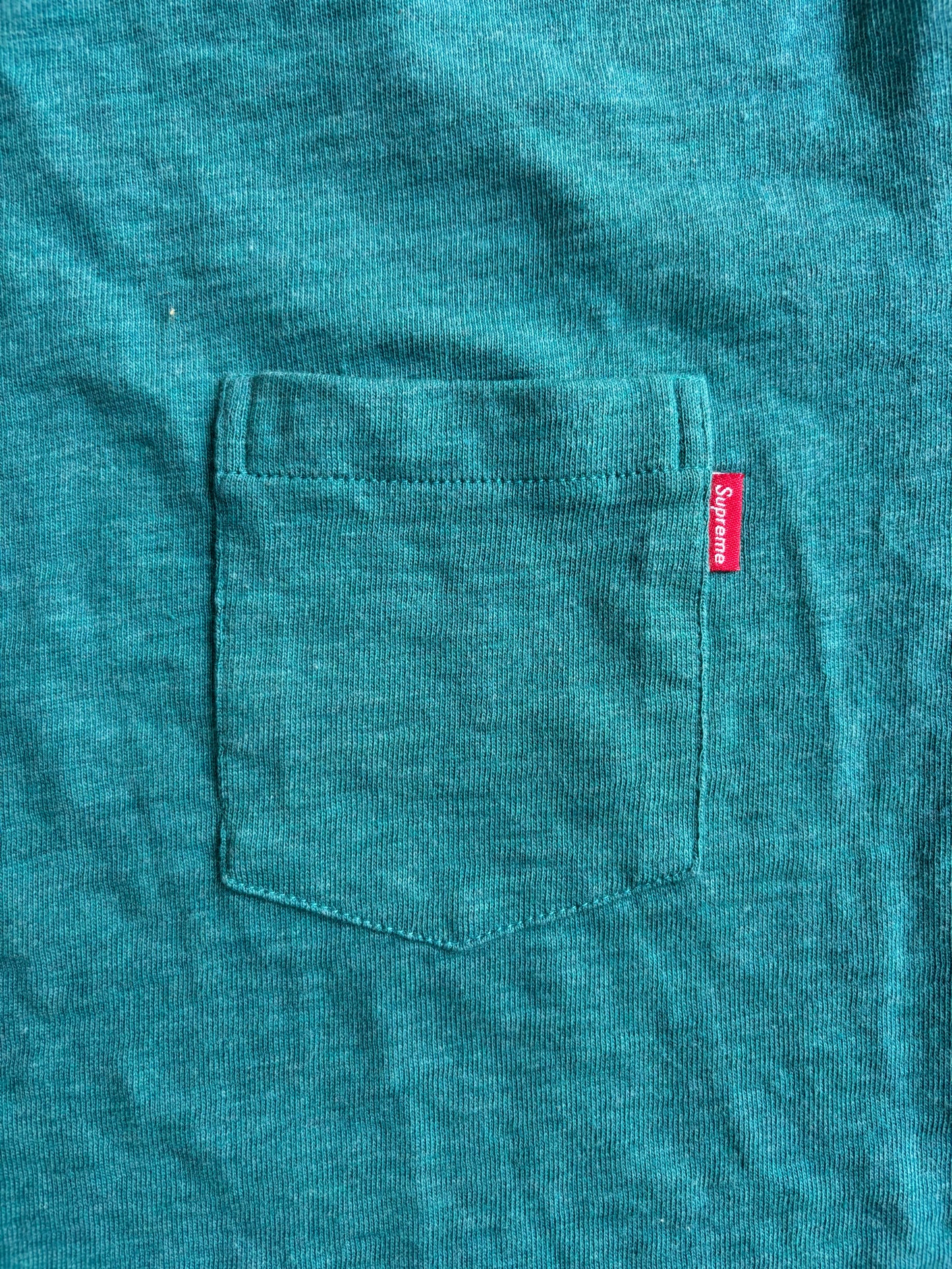 Supreme Pocket Heavy Tee Size L Aqua Blue