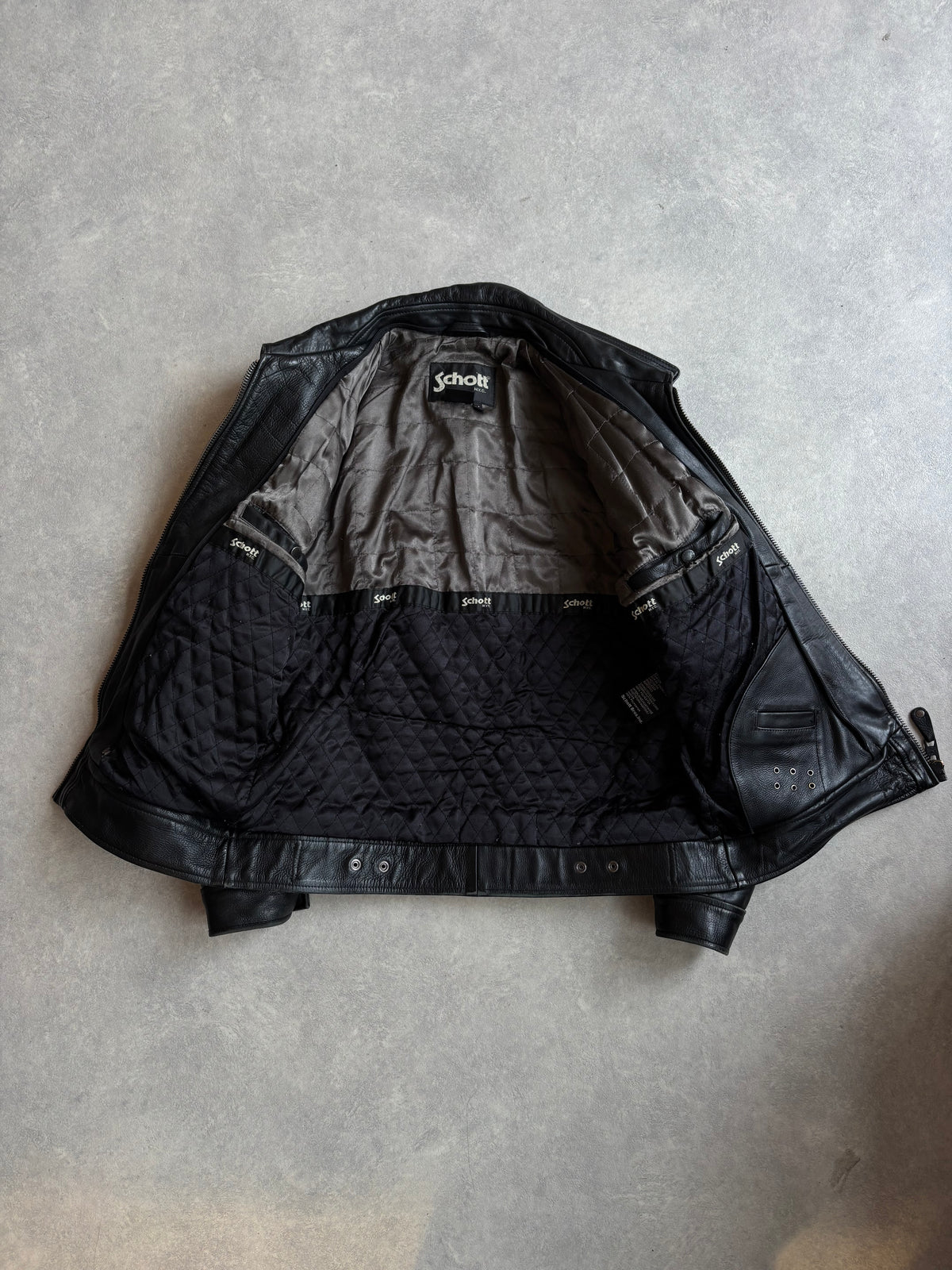 Schott NYC Vintage Leather Jacket Medium